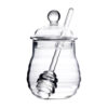Clear Glass Honeycomb Storage Jar Container
