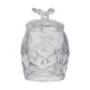Clear Glass Honey Jar with Dipper and Lid