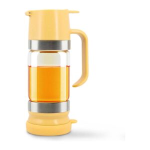 Clear Glass No-Drip Honey Dispenser with Handle